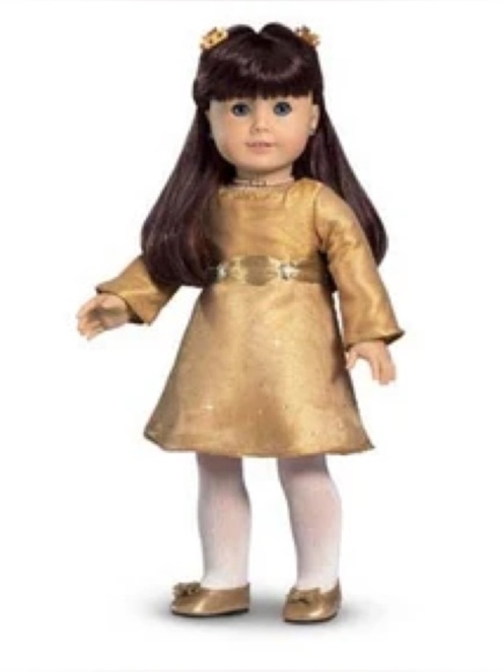 American Girl Gold Shimmery Dress